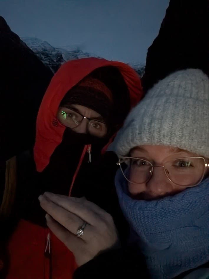 Mark and Sam on the day they got engaged